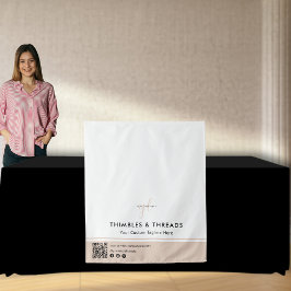 Simple Logo QR Vendor Event Display Table Runner Wandteppich