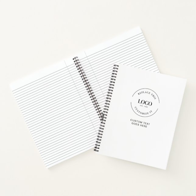 Simple Logo website Text QR CODE Website Notizbuch (Innenseite)