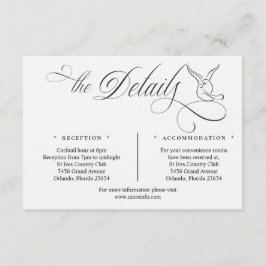 Simple Love Birds Script Details Enclosure Card Begleitkarte