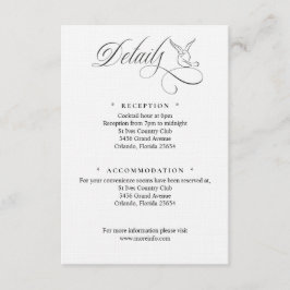 Simple Love Birds Script Details Enclosure Card Begleitkarte