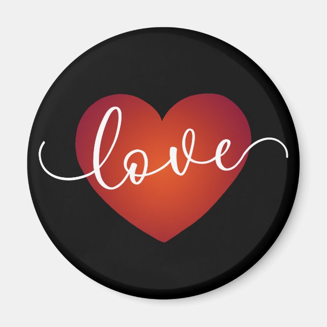 Simple Love Calligraphie Valentine | Magnet (Devant)