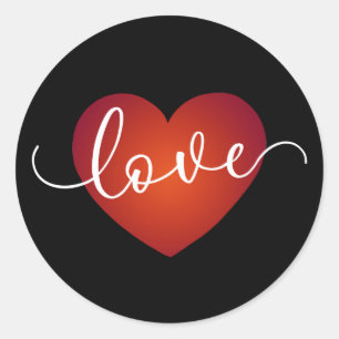 Simple Love Calligraphie Valentine Sticker