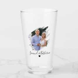 Simple Lovely Valentine's Couple Beer Glass Glas