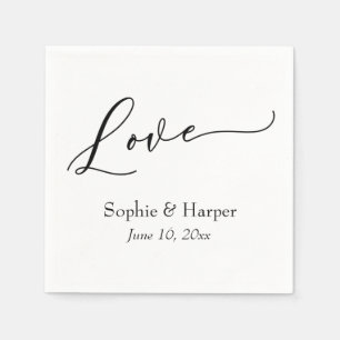 Simple Luxury Script Schriftart Liebe Typografie Serviette