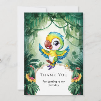 Simple Magical Parrot Dankeschön-Karte Einladung