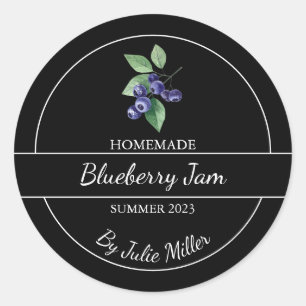 Simple maison Étiquette de confiture de bleuet noi