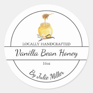 Simple maison Vanilla Bean infused Miel Étiquette