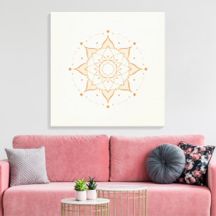 Simple Mandala Art Mural Géométrie Sacrée Minima