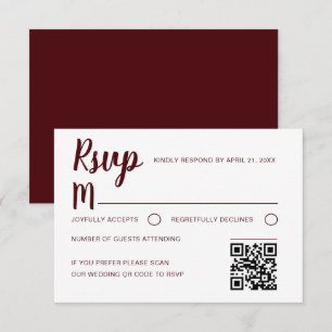 Simple Mariage RSVP Bourgogne 