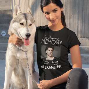 Simple Memorial Funeral Photo T-Shirt