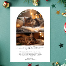 Simple Meowy Frohe Weihnachten Niedlich Cat Arch F