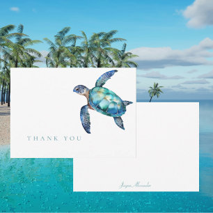 Simple Merci Turquoise de tortue de mer