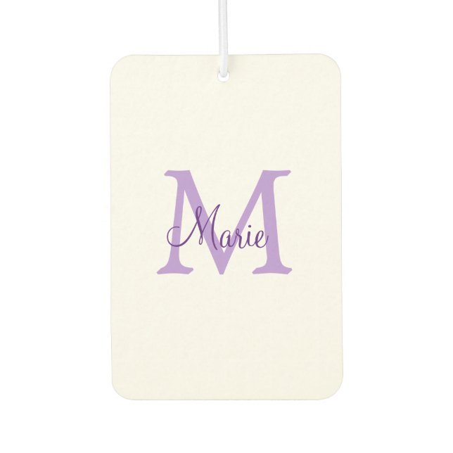 simple minimal add name monogram pink red   throw  autolufterfrischer (Vorderseite)