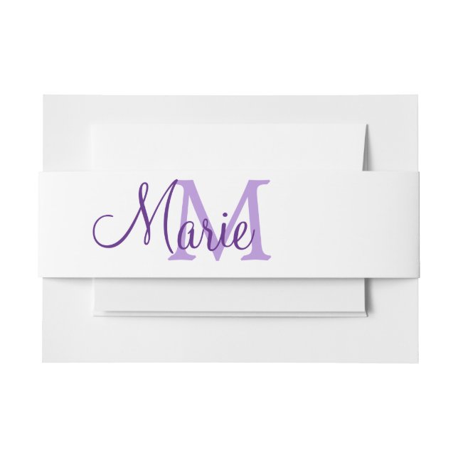 simple minimal add name monogram pink red   throw  einladungsbanderole (Vorderseite Beispiel)