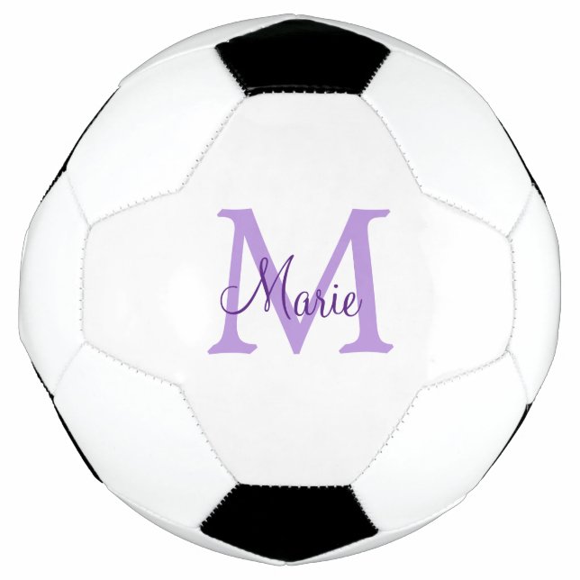 simple minimal add name monogram pink red   throw  fußball (Vorderseite)