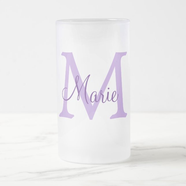 simple minimal add name monogram pink red   throw  mattglas bierglas (Mittel)