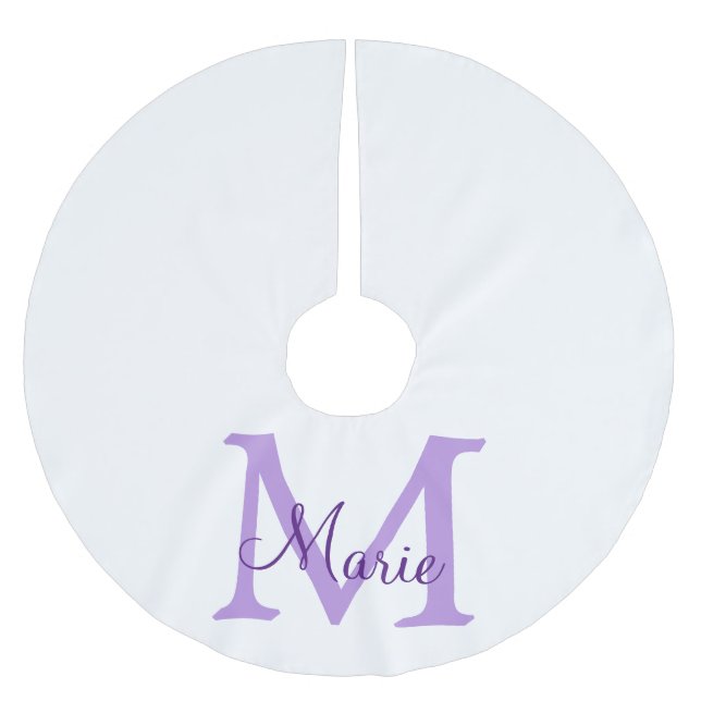 simple minimal add name monogram pink red   throw  polyester weihnachtsbaumdecke (Vorderseite)