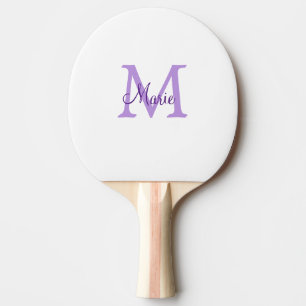 simple minimal add name monogram pink red throw tischtennis schläger