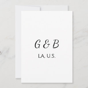SIMPLE MINIMAL add your couple name city name text Einladung