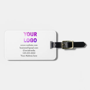 simple minimal add your logo/design here text pos gepäckanhänger