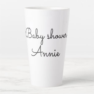 simple minimal add your name text baby shower thro milchtasse