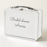 simple minimal add your name text bridal shower  t metall brotdose<br><div class="desc">design</div>