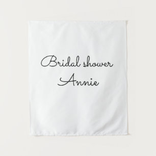simple minimal add your name text bridal shower t wandteppich
