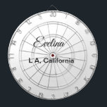 Simple minimal add your name text place city custo dartscheibe<br><div class="desc">Design</div>