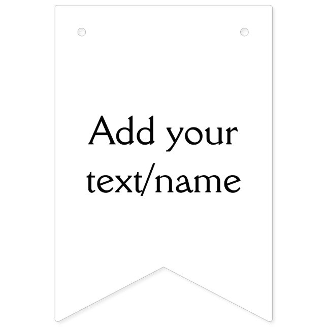 simple minimal add your text/name custom personali wimpelkette (Erste Fahne)