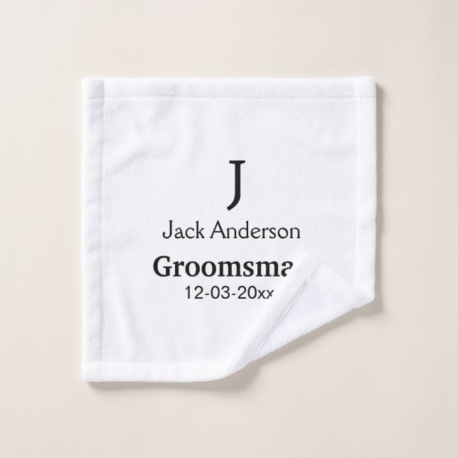SIMPLE MINIMAL ajouter votre nom toiletteur person (Gant de toilette)