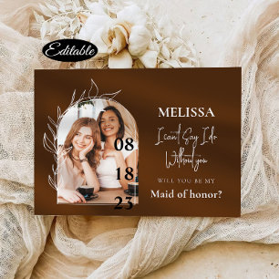 Simple Minimal Arch Bridesmaid Proposal Card Einladung