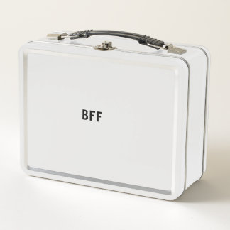 Simple minimal BFF best friends family custom name Metall Brotdose