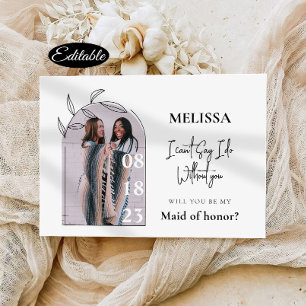 Simple Minimal Bridesmaid Proposal Card Einladung