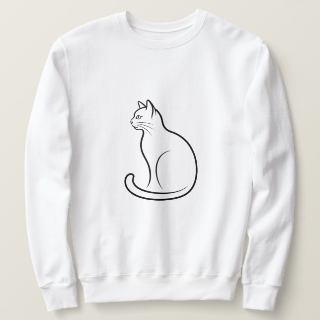 Simple Minimal Cat sweatshirt  (Design vorne)