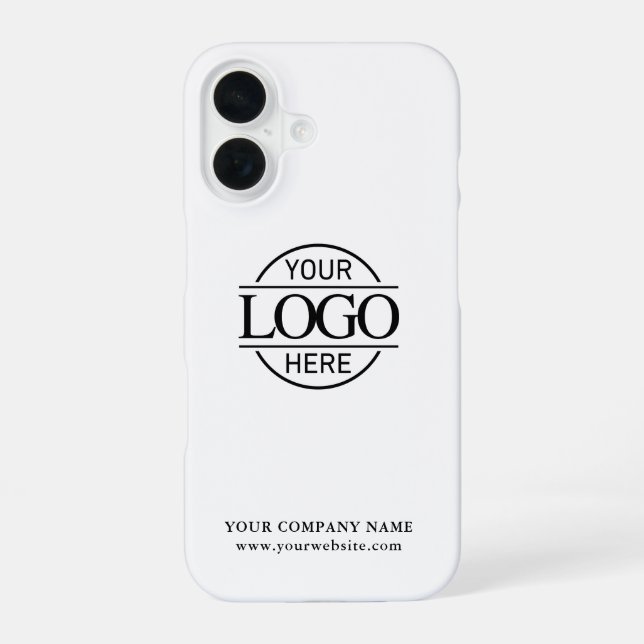 Simple Minimal Custom Business Company Logo iPhone 16 Hülle (Rückseite)