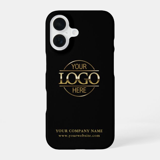 Simple Minimal Custom Business Company Logo iPhone 16 Hülle (Rückseite)