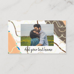 simple minimal customized name monogram couple th visitenkarte