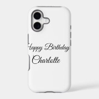 SIMPLE MINIMAL.CUTIE ADD NAME BABY happy birthday 