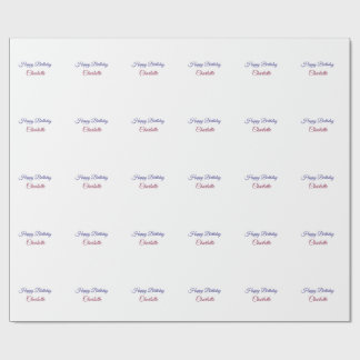 SIMPLE MINIMAL.CUTIE ADD NAME BABY happy birthday  Geschenkpapier
