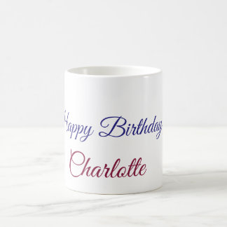 SIMPLE MINIMAL.CUTIE ADD NAME BABY happy birthday  Kaffeetasse
