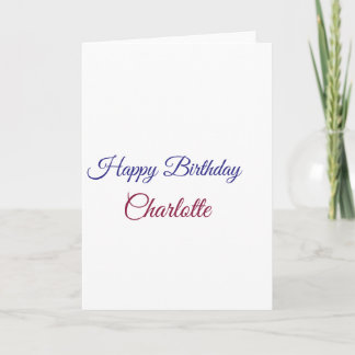 SIMPLE MINIMAL.CUTIE ADD NAME BABY happy birthday  Karte