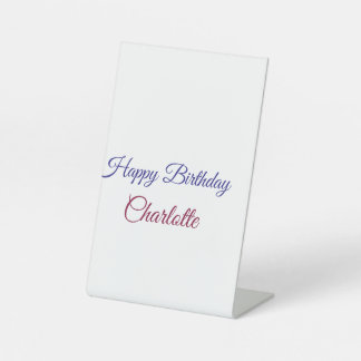 SIMPLE MINIMAL.CUTIE ADD NAME BABY happy birthday  Sockelschild