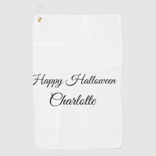 SIMPLE MINIMAL.CUTIE NAME BABY frohes Halloween Golfhandtuch