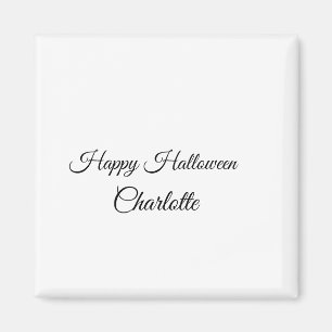 SIMPLE MINIMAL.CUTIE NAME BABY frohes Halloween Magnet