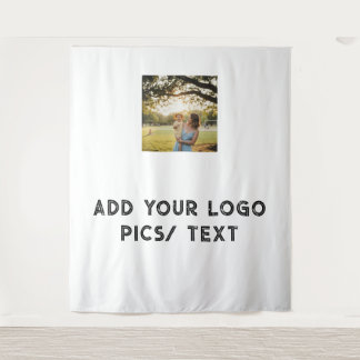 Simple minimal elegant custom company name text wandteppich