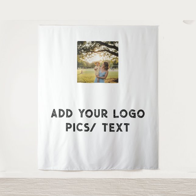 Simple minimal elegant custom company name text wandteppich (Vorderseite)