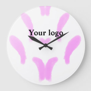 Simple minimal elegant custom logo here company l große wanduhr