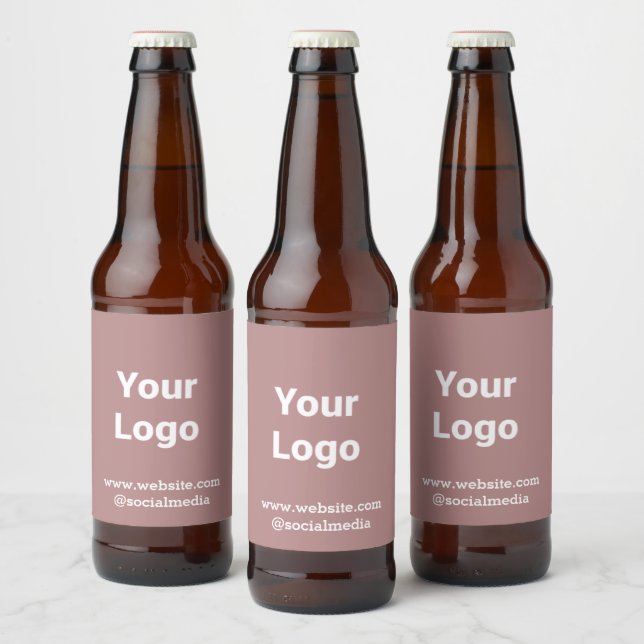 Simple minimal elegant custom logo here company  w bierflaschenetikett (Flaschen)