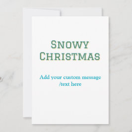 Simple minimal green happy holidays Christmas Einladung