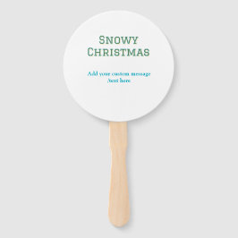 Simple minimal green happy holidays Christmas Fächer
